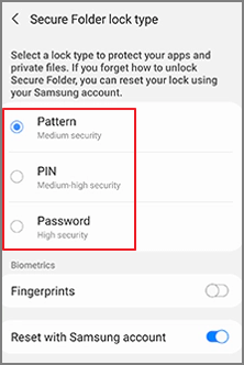 Androidでフォルダーをロックする手順５