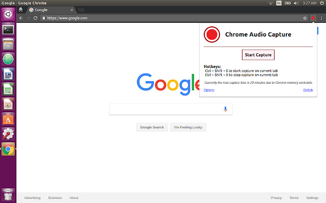 chrome audio captureでchromeのオーディオファイルをキャプチャーする