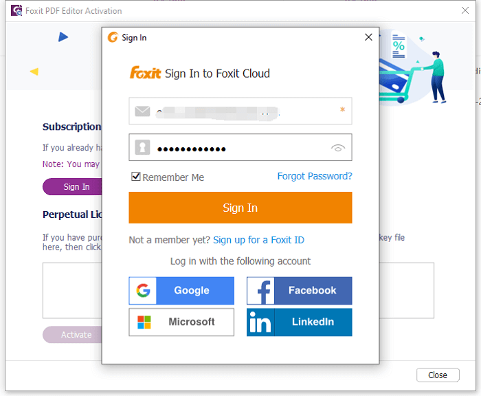 新しいパソコンでFoxit PhantomPDFを有効化にする手順2
