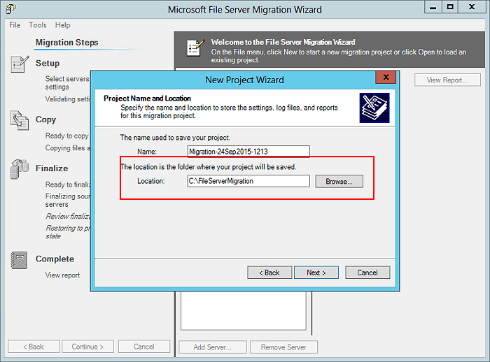 Microsoft Server Migration Toolkit の使い方2