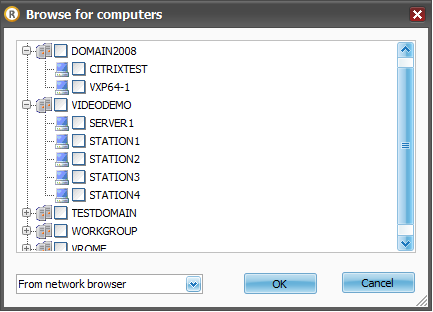 コンピュータを選択する
