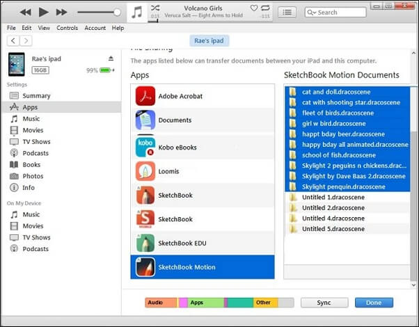 SketchBookを別のデバイスに転送する方法1