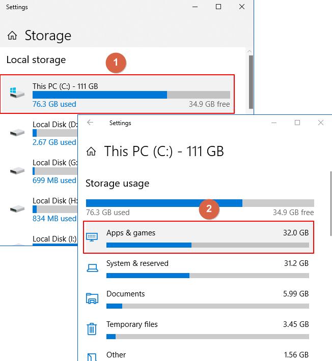 設定ーストレージ
