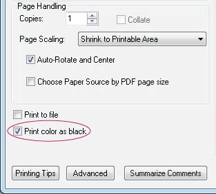 acrobatでPDFを白黒化にする