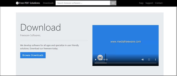 free pdf solutionでBMPファイルをPDFに変換