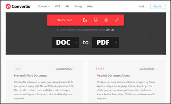 Convertio PDF Readerで他のファイルをPDFに変換