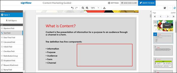 オンラインでPDFの署名を無料で削除する手順３