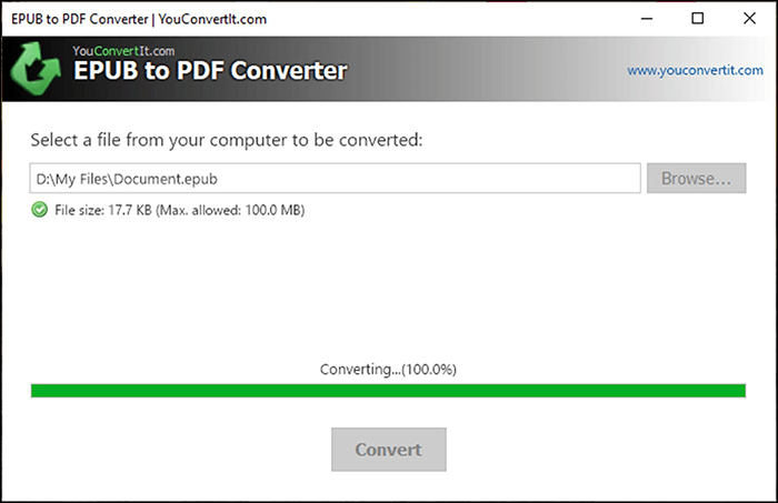 epub to pdf converter application
