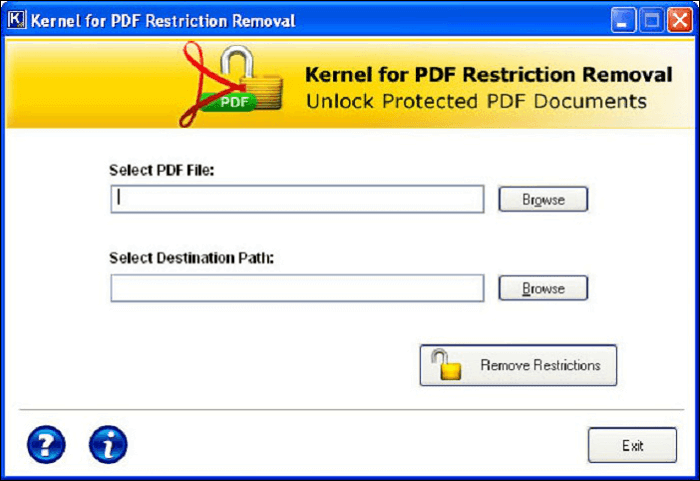Kernel for PDF Restriction Removal