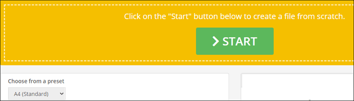オンラインツールのpdf2goで空白のPDFを作成