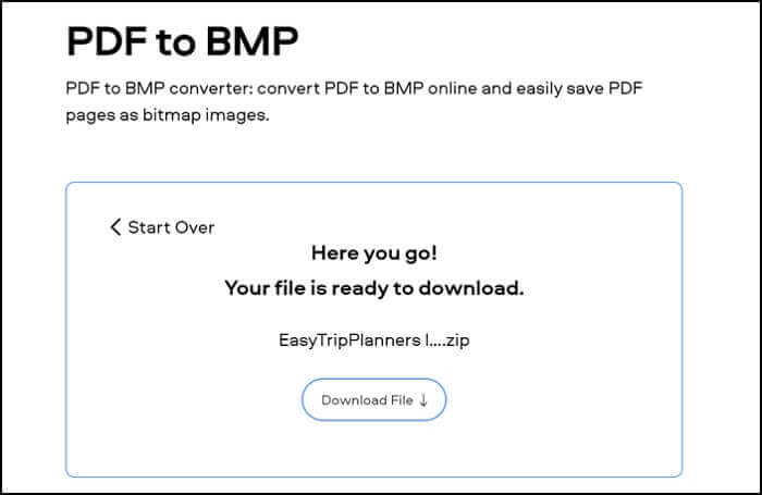 pdfchefでBMPファイルに変換