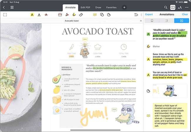 iPhoneでPDFをハイライト
