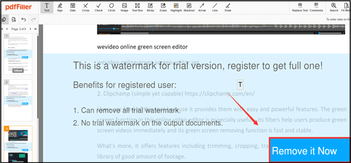 pdffillerで削除する