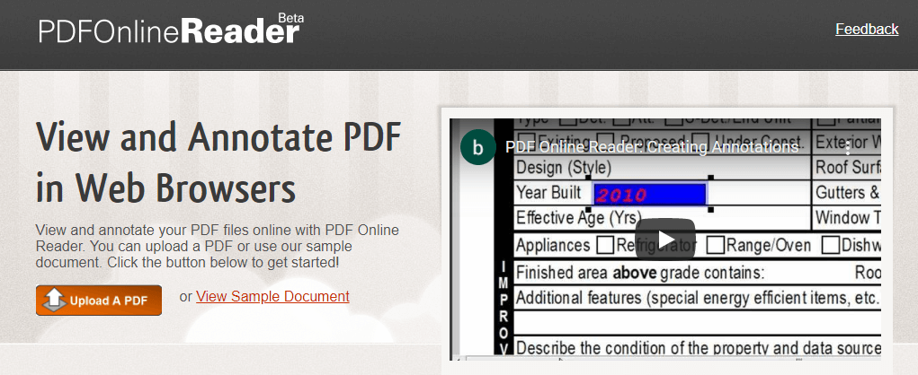 pdfonlinereaderでPDFファイルにブックマークをつけるステップ1