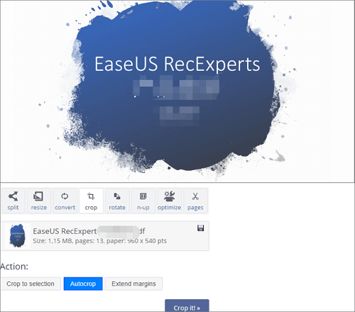 pdfresizerでPDFのトリミングをする