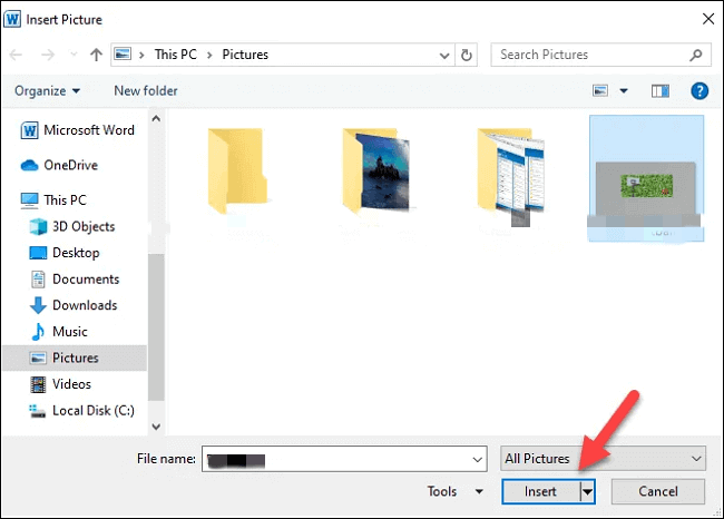 変換済みの画像を選択する