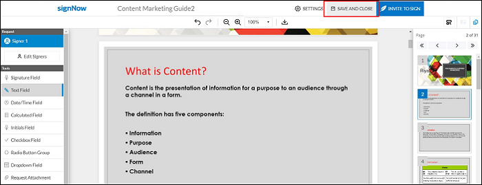 オンラインでPDFの署名を無料で削除する手順４