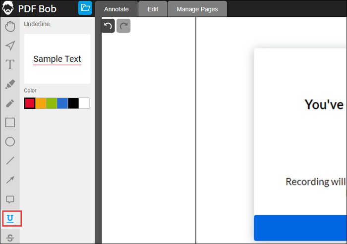 オンラインでPDF文書の下線を無料で引く方法