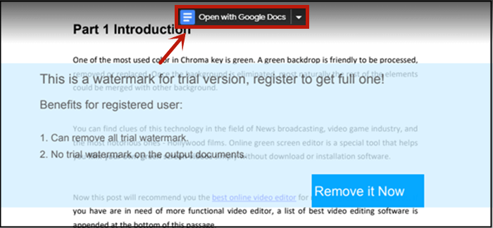 Google DocsでPDFファイルを開く