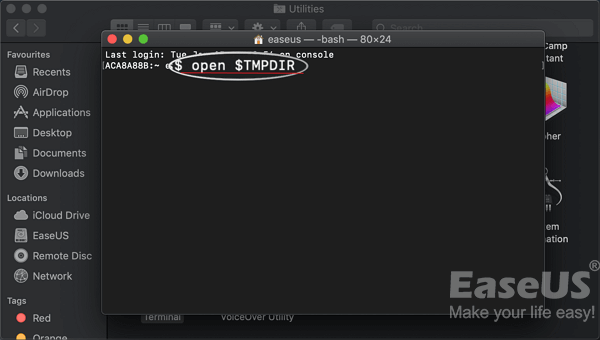 ターミナルでtempフォルダーを開いて、未保存のPDFファイルを復元