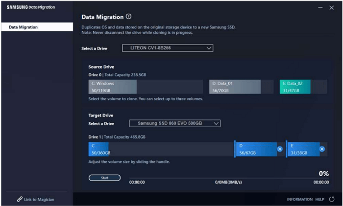 Samsung Data MigrationでSDDのクローン2