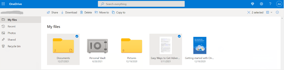 OneDriveからファイルを削除する