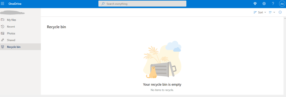 OneDrive-Recycle bin