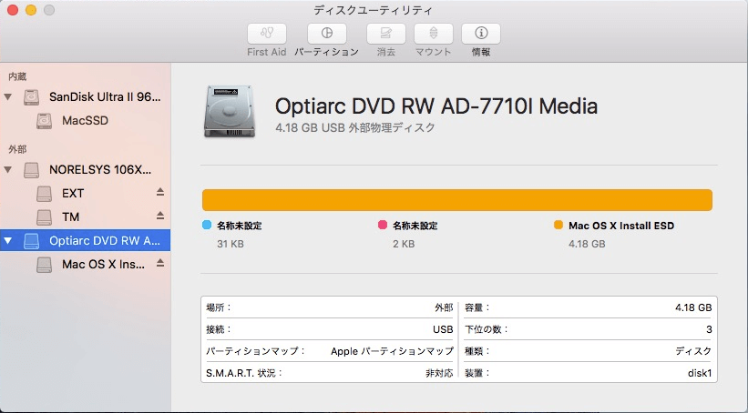 Macが外付けhddを認識しない時の対処法