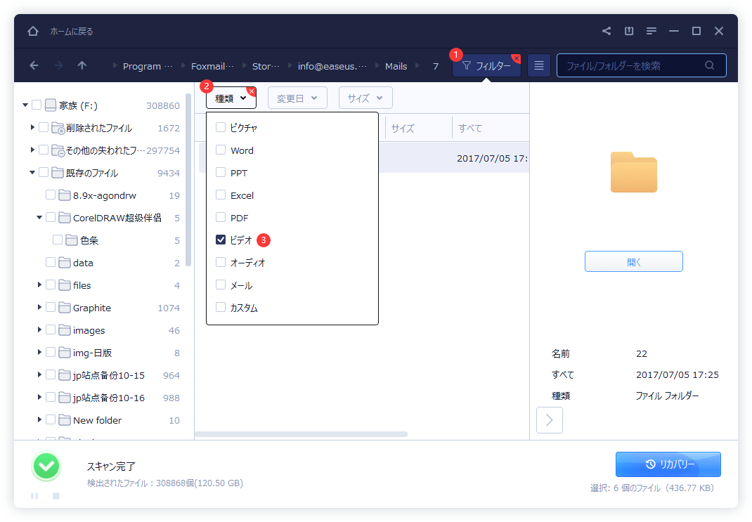 EaseUS Data Recovery Wizardでストレージメディアから動画・ビデオを回復する方法2
