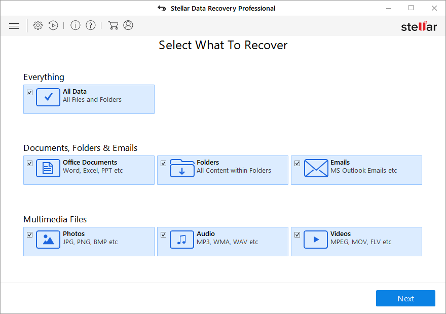Stellar Data Recovery
